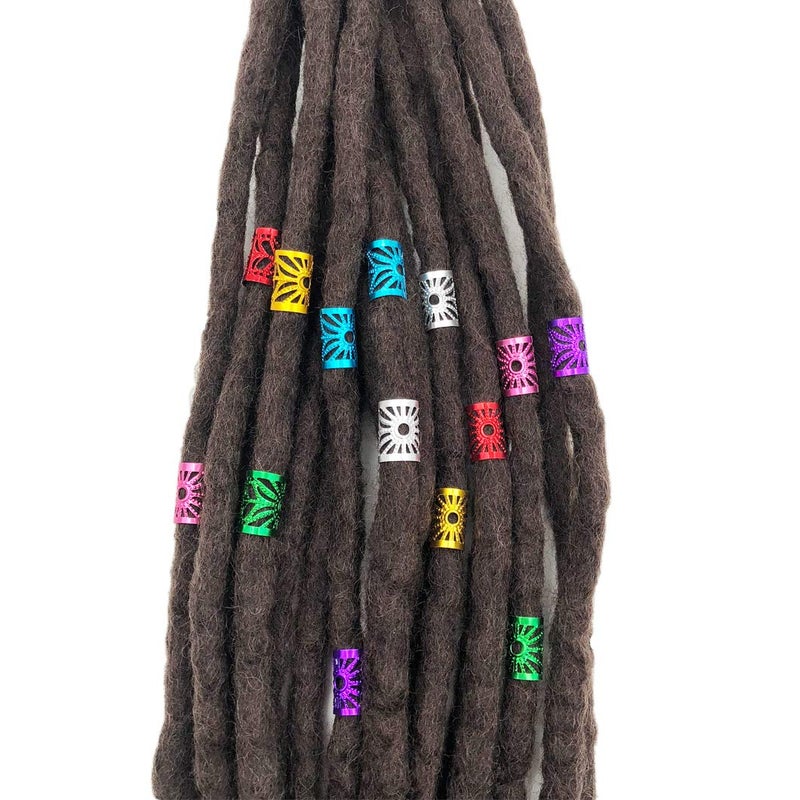 Messen 170 Pieces Dreadlocks Beads Multicolor Aluminum Dread Locks Metal Cuffs Hair Decoration Braiding Hair Jewelry (Not Break Easily) - Image 3
